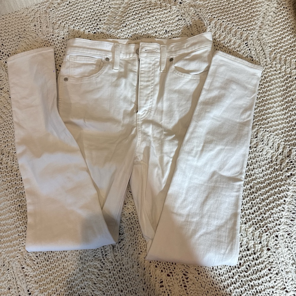 Madewell White Flare Wide Leg Jeans